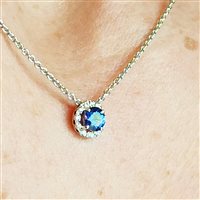 Pendente Leo Pizzo Donna Zaffiri e diamanti in Oro bianco Zaffiro 0.63 Ct 19525BZG2 - 19525BZG2